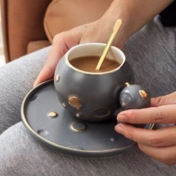 Set taza osito gris