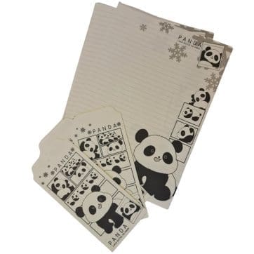 Esquelas y Sobres diseño Panda Negro