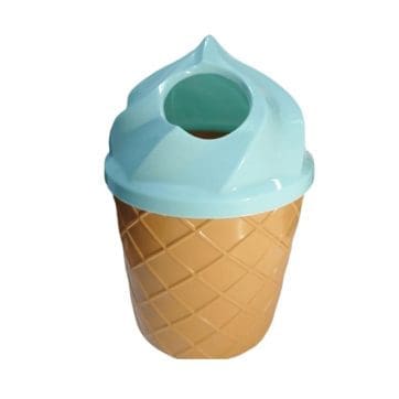 Basurero escritorio helado Celeste