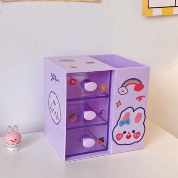Organizador con cajoncitos Morado