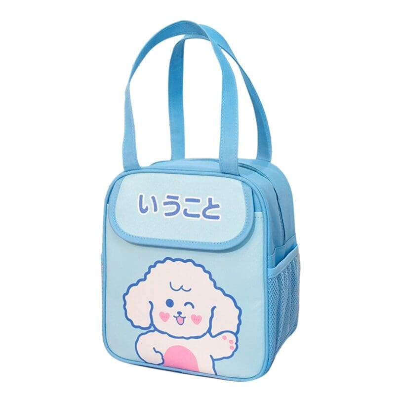 Lonchera Cute color celeste diseño ovejita