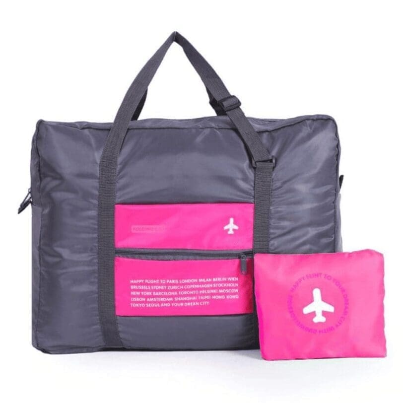 Bolso plegable de viaje Fucsia
